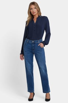 Brooke Loose Straight Jeans In Petite - Opera Blue
