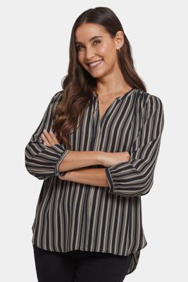 Pintuck Blouse - Benoit Stripe