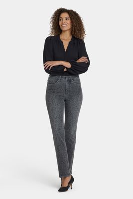 Marilyn Straight Jeans - Grey Daniela Ditsy
