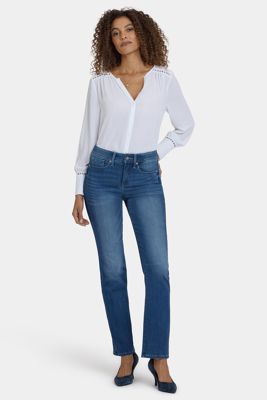 Marilyn Straight Jeans In Petite - Cool Marine