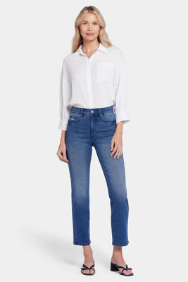 Marilyn Straight Ankle Jeans - Blue Island