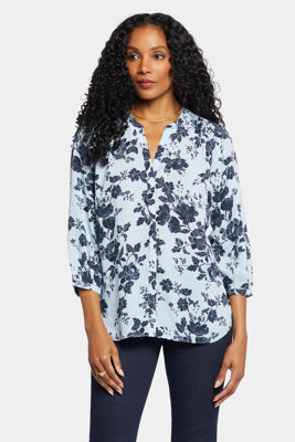 Pintuck Blouse - Rosemary Petals