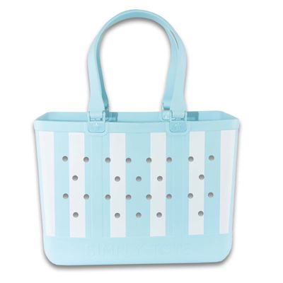 Large Striped Tote Bag In SKY