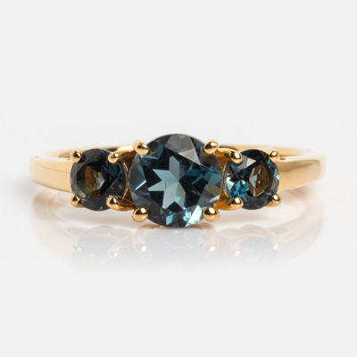London Blue Topaz Trilogy Ring