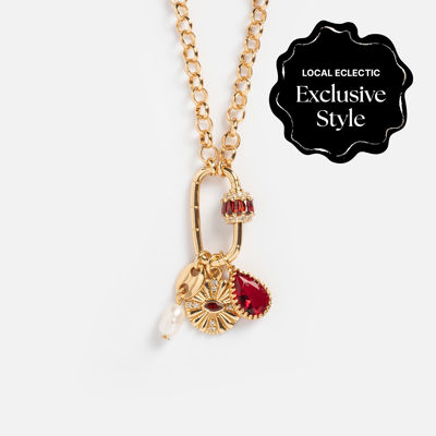 Queen Crystal Birthstone Charm Necklace