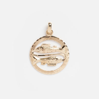 Vintage 14K Openwork Pisces Charm