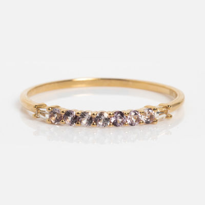 Solid Gold 2025 June Capsule Delicate Alexandrite Stacking Ring