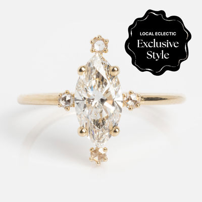 14K Diamond Asteria Ring