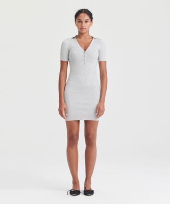 Silk Cashmere Polo Mini Dress