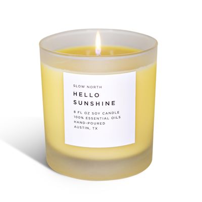 Slow North Hello Sunshine Signature Candle - Grapefruit + Geranium + Lime