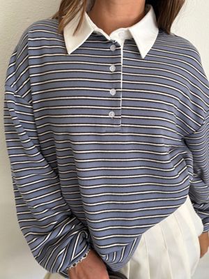 Marin Striped Polo - Blue Stripe