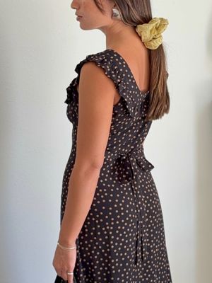 Iris Dress - Taupe Dot