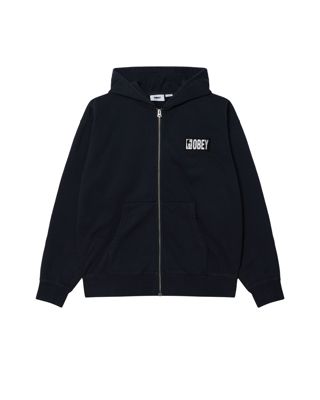 Margin Faded Zip Hood