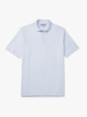 Compass Polo - White Geo