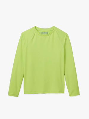 Kids Anchor Rashguard - Neon Green