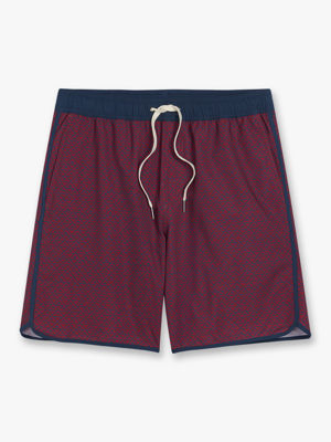 Anchor Trunk - Nautical Red Wavy Geo