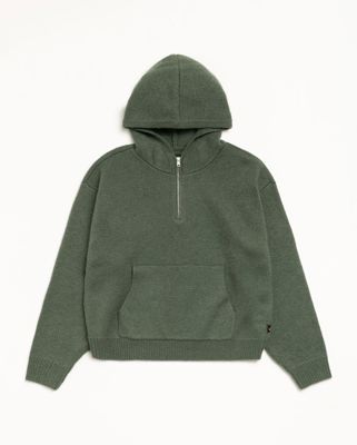 Quarter Zip Knit Hoodie