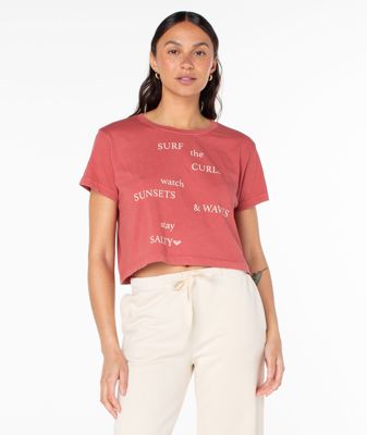 Surf Poem Cropped Boxy Tee
