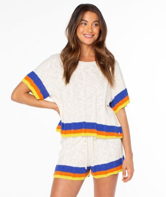 Cabana Club Tee Stripe Top