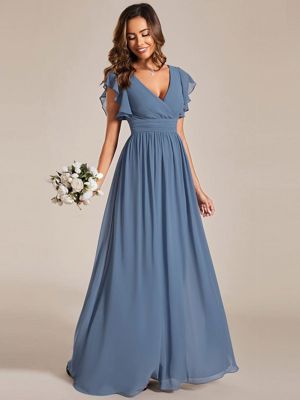 Dusty Blue Bridesmaid Gowns
