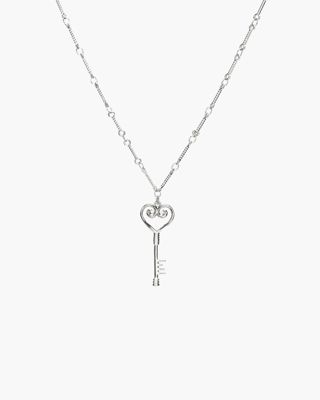 Eternal Love Lock Necklace In Silver