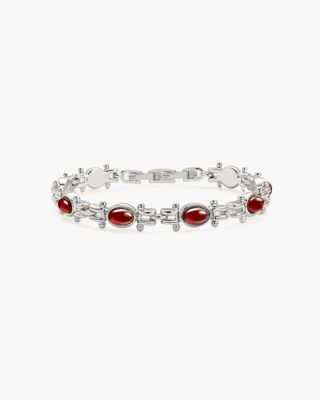 Tess's Treasure Carnelian Bracelet In Silver