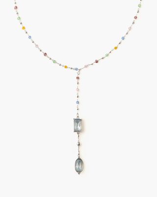 Celestial Lariat Necklace In Silver