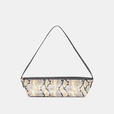 Savaii Shoulder Bag Black White Snake Stella