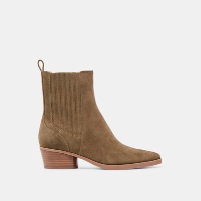 Faint H2o Booties Olive Suede