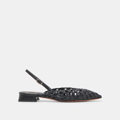Cyndi Flats Black Woven
