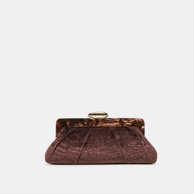 Danny Clutch Brown Velvet