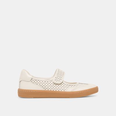 Nanet Sneakers White Perforated Leather