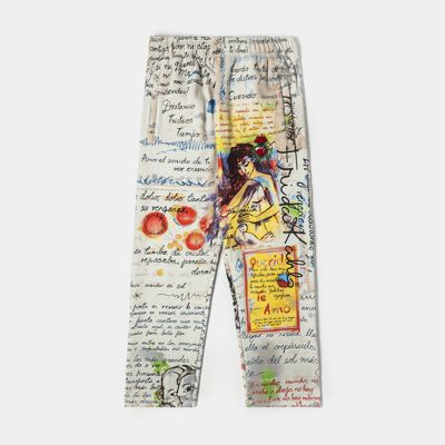 SP X Frida Kahlo Journal Straight Mens Pants (beige/Multi Color)