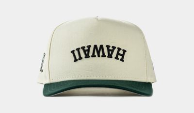 Shoe Palace Exclusive Upside Down Hawaii Rainbow Warriors 950af Snapback Mens Hat (chrome/Green)