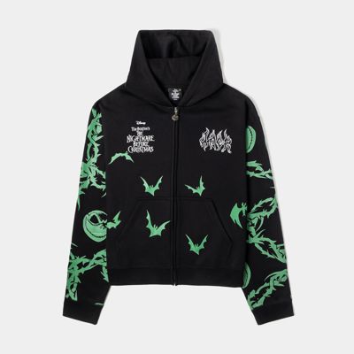 The Nightmare Before Christmas BY Shoe Palace The Pumpkin King Zip Up Mens Hoodie (black/Green)