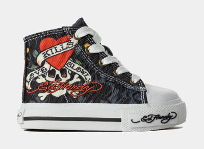 Kills Love Slowly High Top Infant Toddler Lifestyle Shoes (black/White)