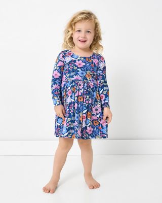 Dusk Blooms Bow Back Skater Dress