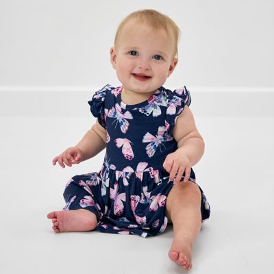 Royal Butterflies Flutter Twirl Dress With Bodysuit